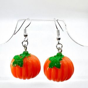 Pumpkin Earrings - Fall Earrings - Food Earrings - Halloween Earrings - Orange
